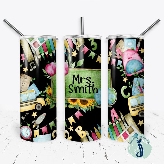 Teachers Gift Tumbler, Back to School Teacher Gift, Sublimation Teachers Glass,