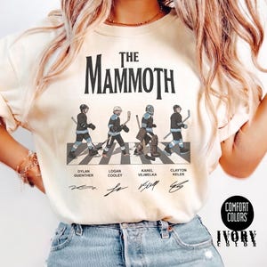 Vintage The Mammoth Hockey Abbey Road Shirt, Guenther Cooley Vejmelka Keller Tee, Comfort Colors and Gildan Oversized Tee, Utah Hockey Gift image 2