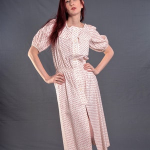 Late 70's or early 1980's DEADSTOCK, Vintage VALENTINO BOUTIQUE Dress, 100% Cotton Sweetheart Dress, Size Medium image 1