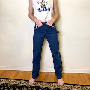 Dark Denim 1970&#39;s Carpenter Jeans Pants, size 29 x 30