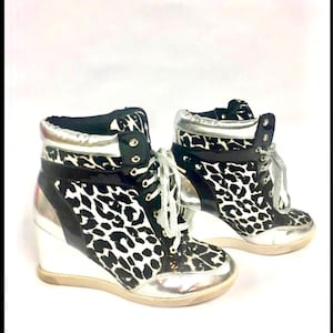 Sneaker heels black clearance