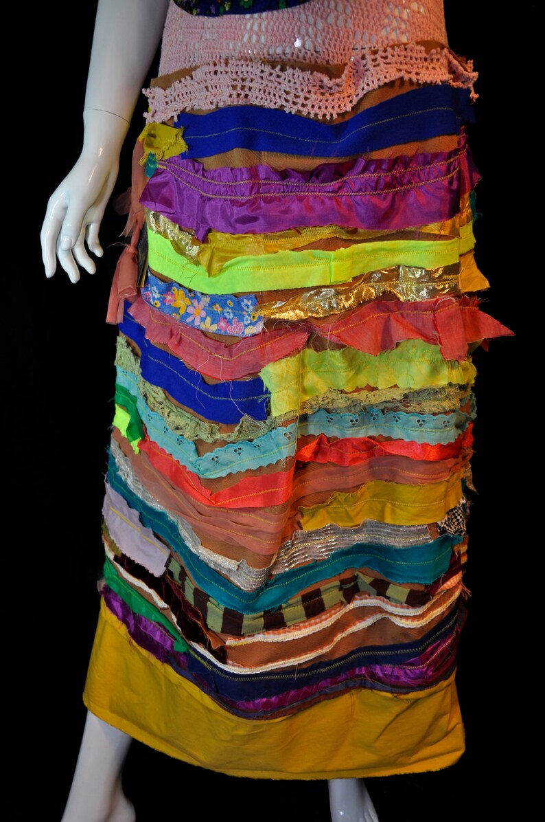 Handmade UNIQUE Boho GYPSY Style RIBBON & Pink Crochet Dress | Etsy