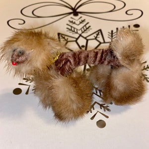 Adorable MINK Poodle Pin, Vintage 1950's Poodle Brooch
