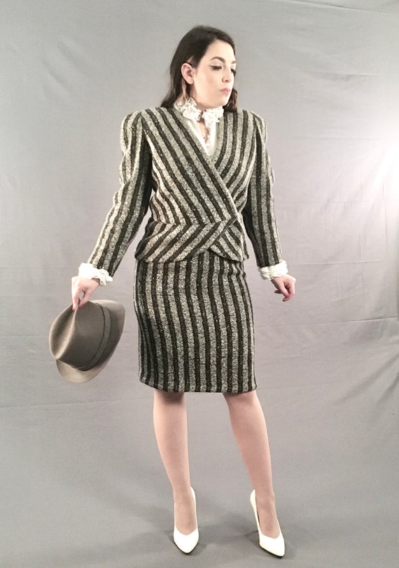 80s VERSACE Suit / 1980's Designer WOOL Suit / Saks F… - Gem