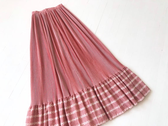 1960’s Red Gingham Maxi Skirt