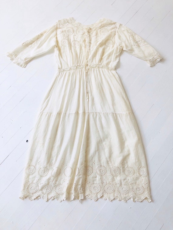 Antique White Eyelet Cotton Dress - image 5