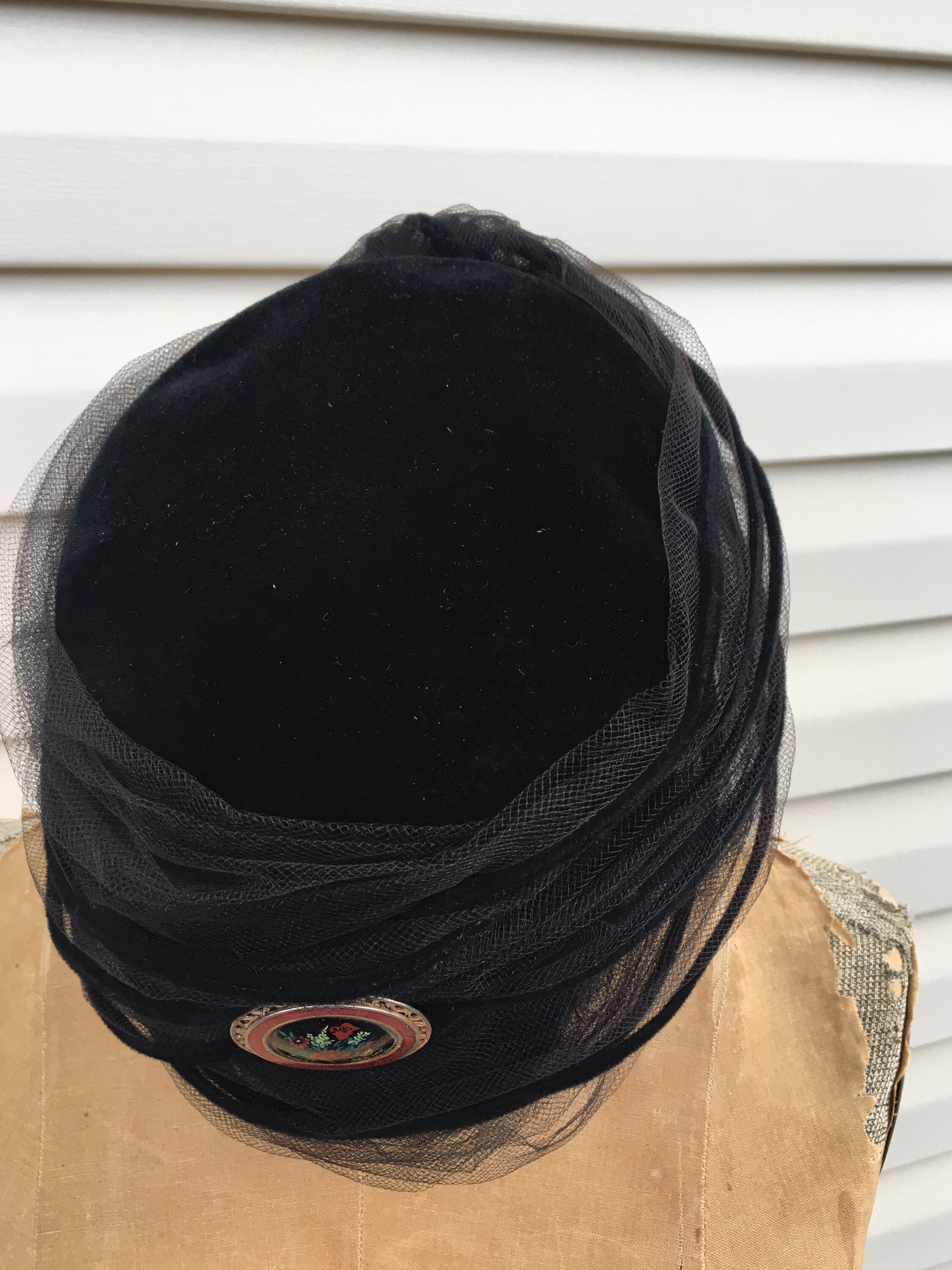 G. Howard Hodge Vintage Hat Turban 1950s G Howard Hodge Gray Hat | Mid-Cen Architectural Design main image 4