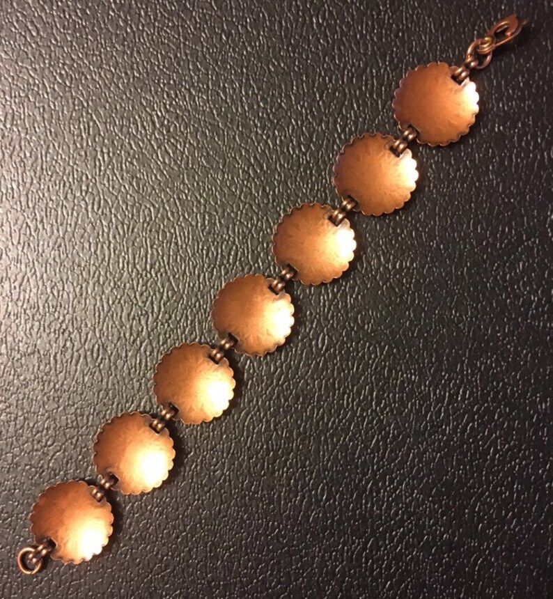 MID CENTURY Modern Copper 1960/'s Vintage COPPER Bracelet Link Bracelet with Star Motif