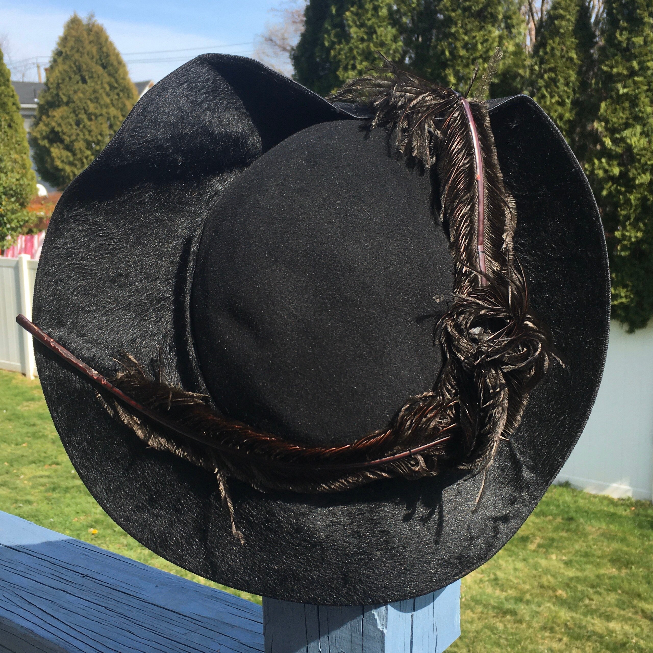 Late 30s/ Early 1940's BEAVER Fur Hat, Vintage 40s Ladies FEDORA