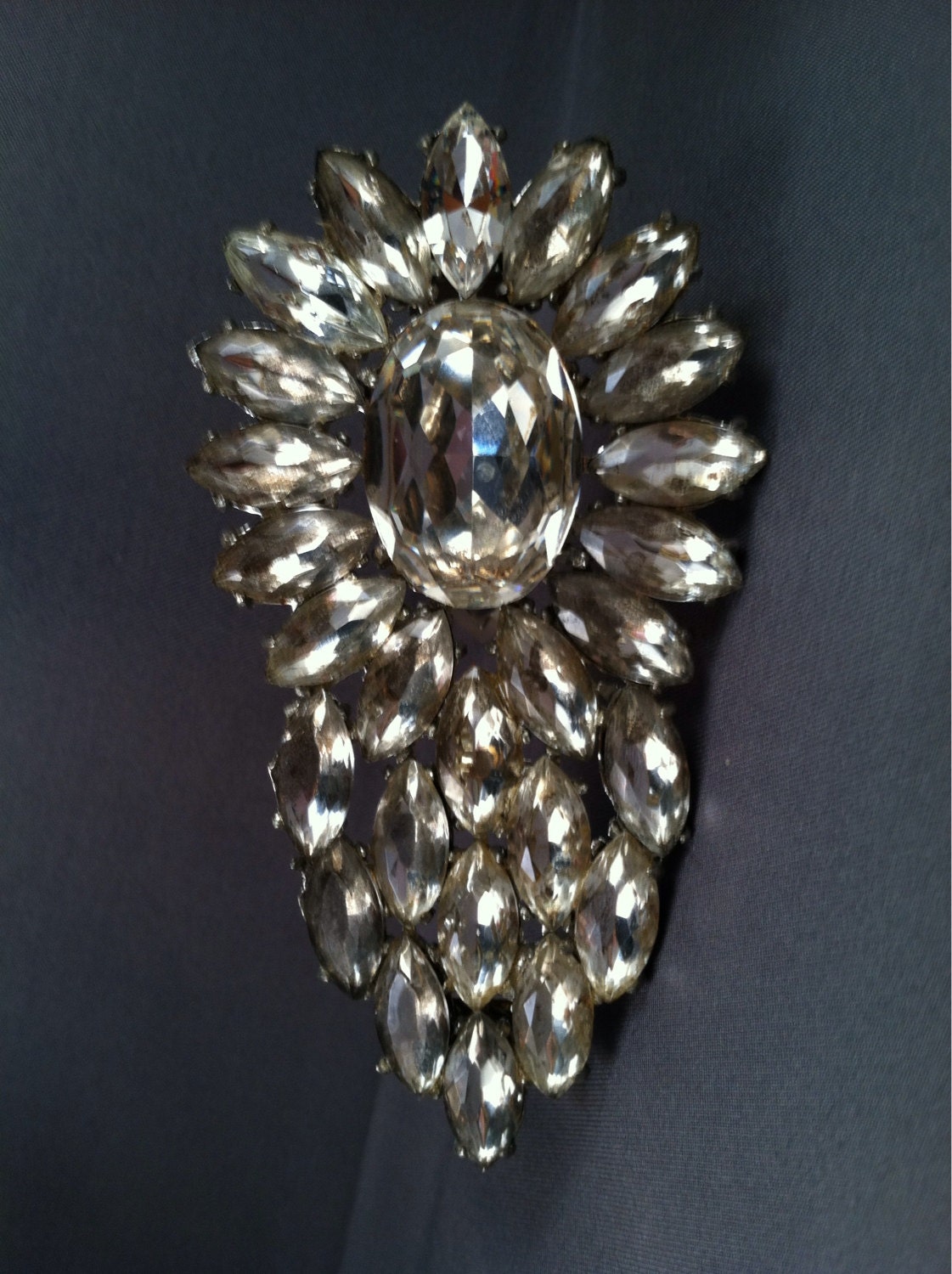 Rare Large DOCTOR DRESS Clip, Vintage 1930's Dazzling
