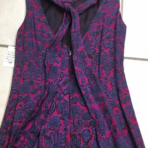 Late 50s / 60's Purple PAISLEY Dress, size S image 5