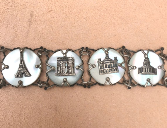 Vintage 1950's MONUMENTS Bracelet, Silver FILIGRE… - image 7