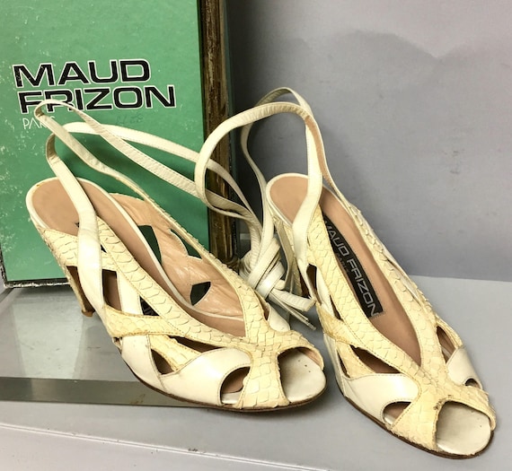 1970's Designer Maud Frizon High Heel Ankle Strap… - image 2