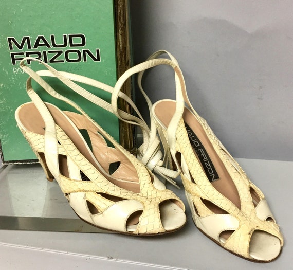 1970's Designer Maud Frizon High Heel Ankle Strap… - image 2