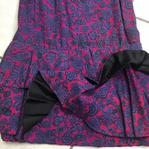 Late 50s / 60's Purple PAISLEY Dress, size S image 6