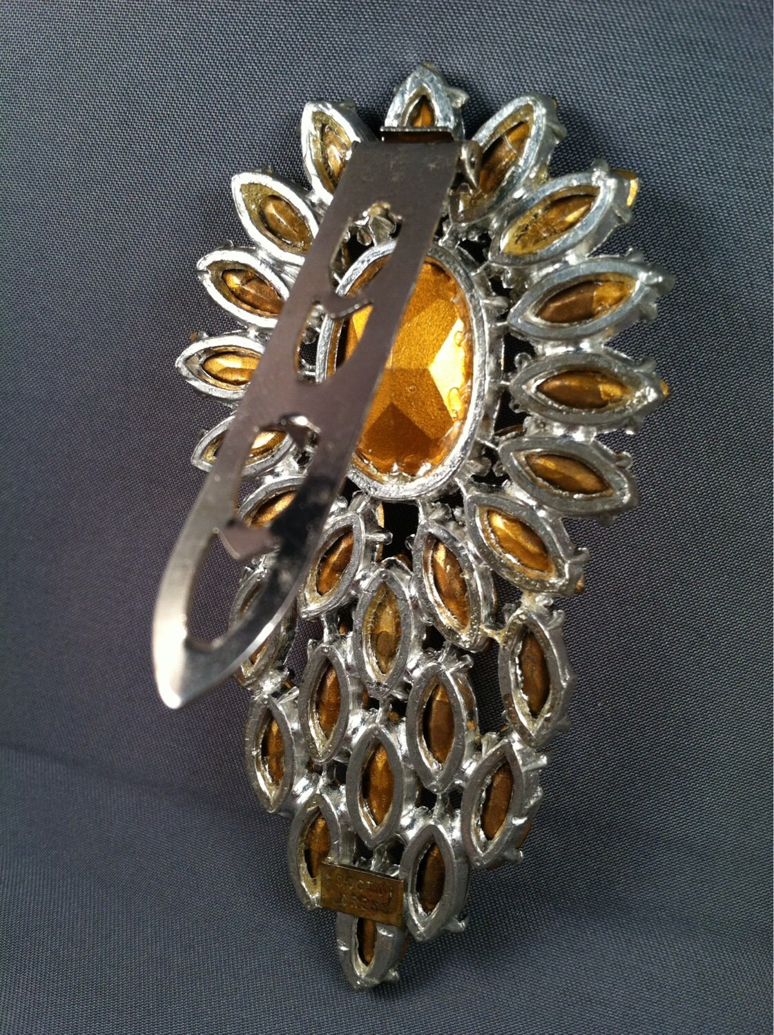 Vintage 1930's Rhinestone Brooch, 1930's Rhinestone Brooch