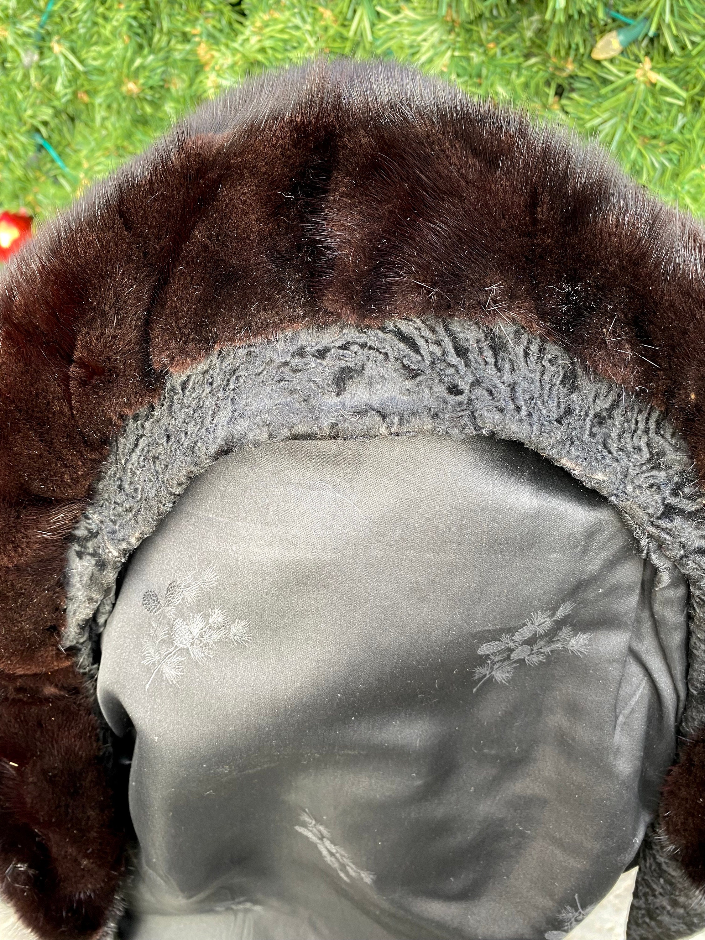 Real Vintage 1950's Broadtail PERSIAN Lamb With Mink Fur