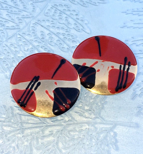 Lot of 4 Jewelry Pieces / Red & Black Glass Beade… - image 5