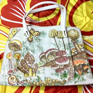 Psychedelic 60s Mushroom Purse, 1960&#39;s SOURE HIPPIE HandBag
