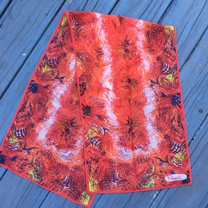 Vintage 60&#39;s PAOLI DESIGNER Scarf in a Psychedelic Swirl Print