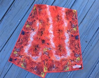 Vintage 60's PAOLI DESIGNER Scarf in a Psychedelic Swirl Print