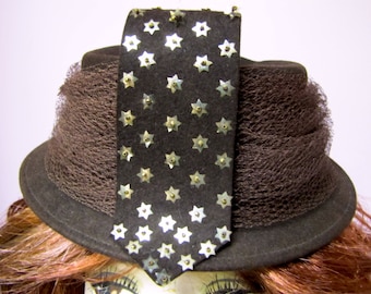 Fabulous Sequin Pinehurst 5th Ave NY Exclusive For Abraham and Straus 40s Hat Fabulous Sequin Pinehurst 5th Ave NY Exclusive For Abraham  main image 4