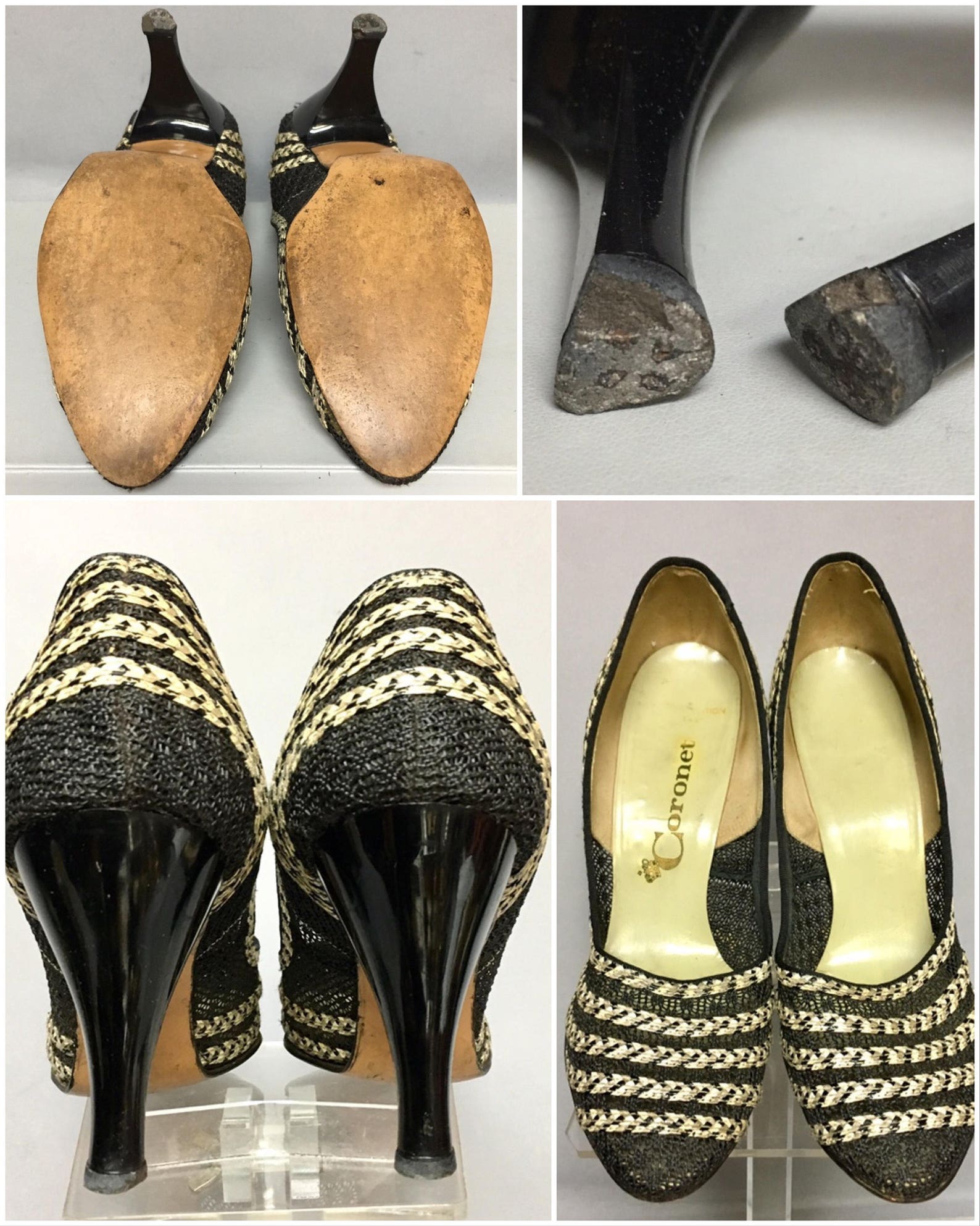 1950's ART DECO Clutch Bag, Matching Vintage 50s High Heel Shoes, Size ...