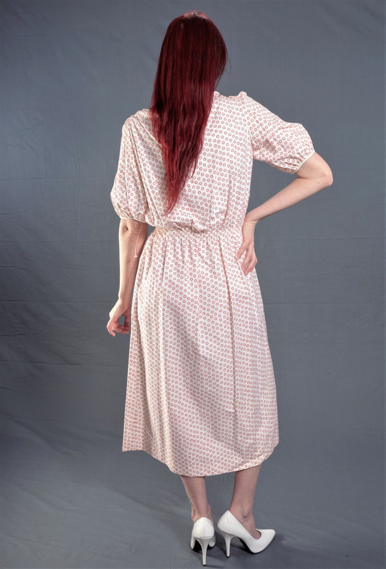 Late 70's or early 1980's DEADSTOCK, Vintage VALENTINO BOUTIQUE Dress, 100% Cotton Sweetheart Dress, Size Medium image 2