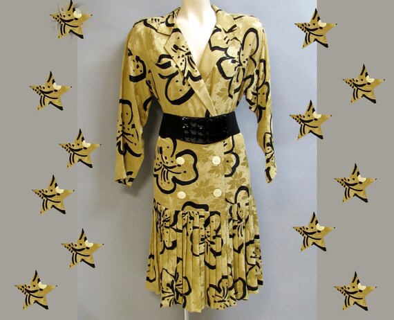 100% SILK, Vintage 80's Does 20's SAKS 5th Ave Dr… - image 1