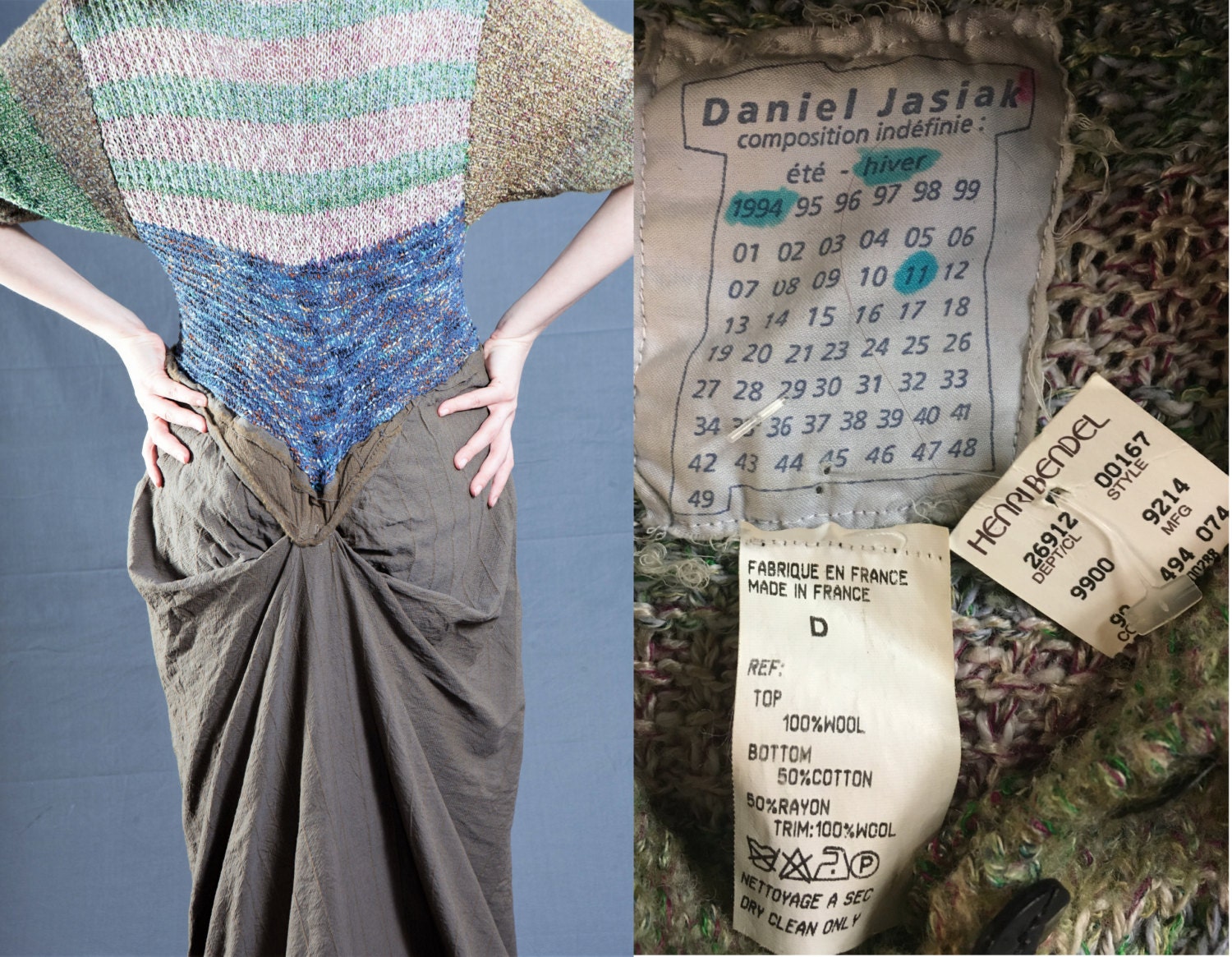 Designer Daniel Jasiak Dress Deadstock Vintage 1994 1st Etsy