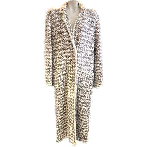 Virgin Wool & Mohair Long Sweater Jacket, size La… - image 1