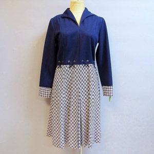 Vintage 1960&#39;s 1970&#39;s MOD Style, A-Line SCOOTER Girl Dress, size Medium 6-8