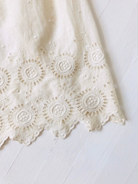 Antique White Eyelet Cotton Dress - image 4