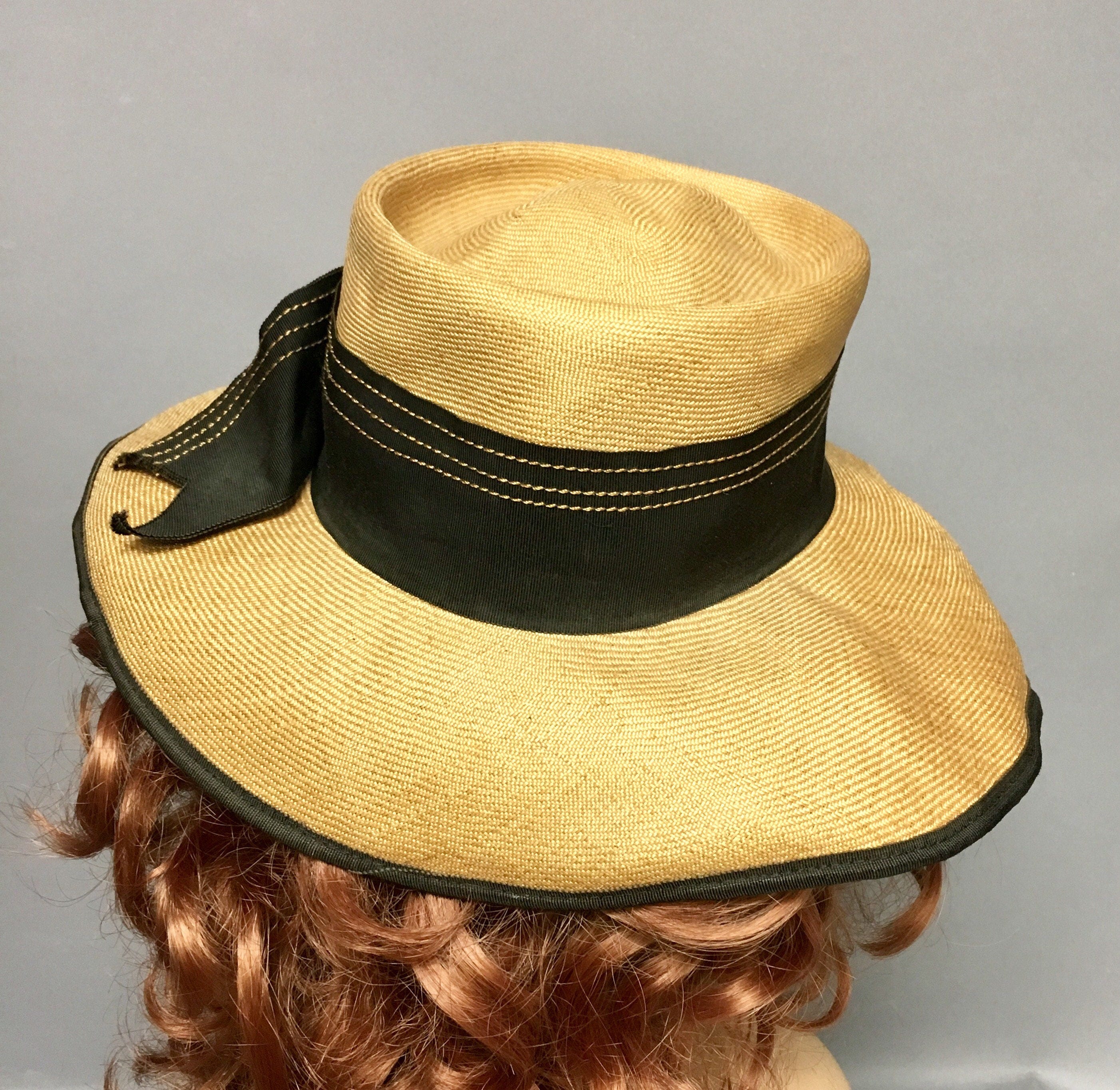 Vintage Mr John Hat 1960s Gold Felt Fedora Feather Plume Made in Italy - Hey Viv Single Plume Feather Hat Pin - Vintage Gold – Tall Toad main image 3