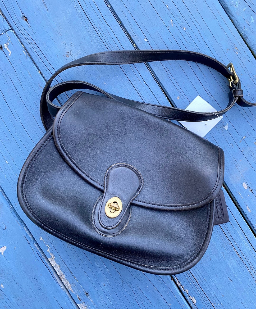 1990's Leather COACH Cross Body Bag Black Coach prairie Etsy