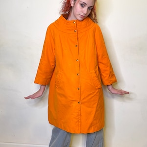 Chaqueta naranja MOD A-line de 1960, abrigo de los 60, talla 8-10 mediana