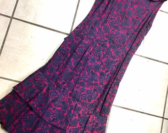 Late 50s / 60's Purple PAISLEY Dress, size S
