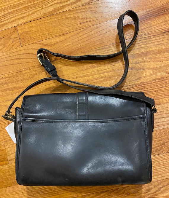 RARE 1970's Vintage COACH Black Leather Purse, 70… - image 3