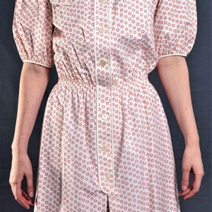 Late 70's or early 1980's DEADSTOCK, Vintage VALENTINO BOUTIQUE Dress, 100% Cotton Sweetheart Dress, Size Medium image 4