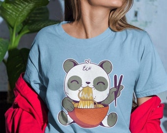Kawaii Ramen Panda Shirt -kawaii shirt,aesthetic shirt,kawaii sweatshirt,kawaii clothes,kawaii tshirt,aesthetic clothing,harajuku shirt