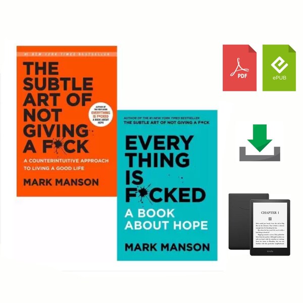 The Subtle Art Of Not Giving A Fuck, Everything Is Fucked by Mark Manson Collection 2 Books Set