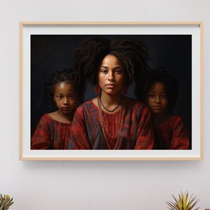 Two Reasons I Persevere, Black Family Art Black History Month Afrocentric Wall Print African American Art Housewarming Gift Digital Download