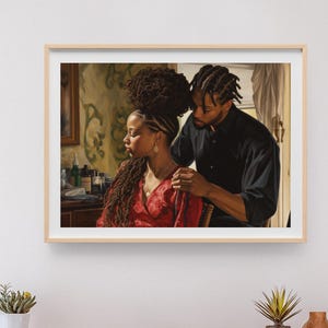 I&#39;m Sorry Baby, Valentines Day Wall Art Black Love Printable Wall Art Black Couple Black Man & Woman Romantic Couple Digital Download