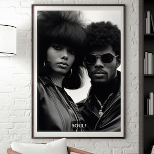 Soul! | Black History Wall Art | Black Couple Art | Afrocentric Wall Art | African American Art | Digital Download