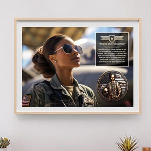 True One-Percenter Black Female Military Air Force African-American Art Afrocentric Wall Print Black History Wall Art Digital Download