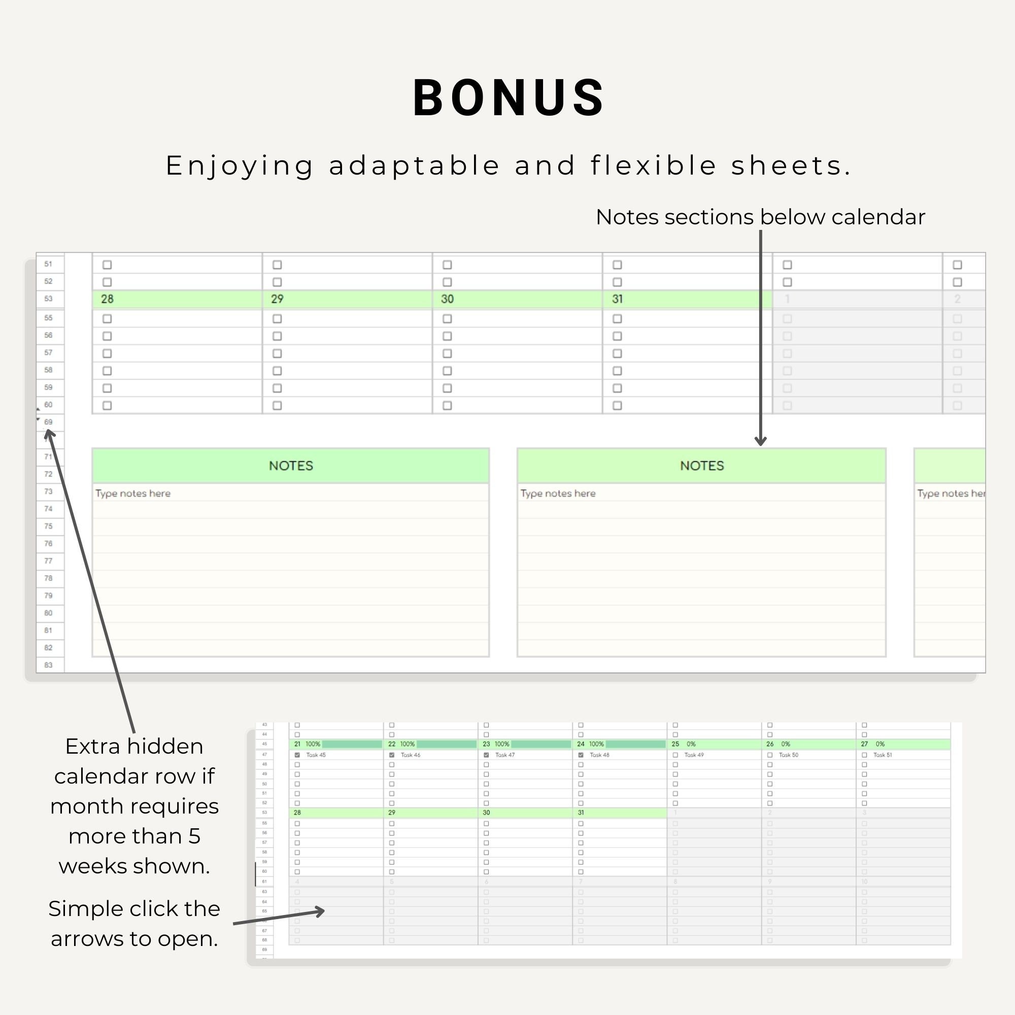 2024 Calendar Template Google Sheets, Yearly Calendar, Monthly Calendar
