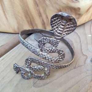 Vintage King Cobra Armlet/ Arm Cuff Egyptian Revival Boho Adjustable