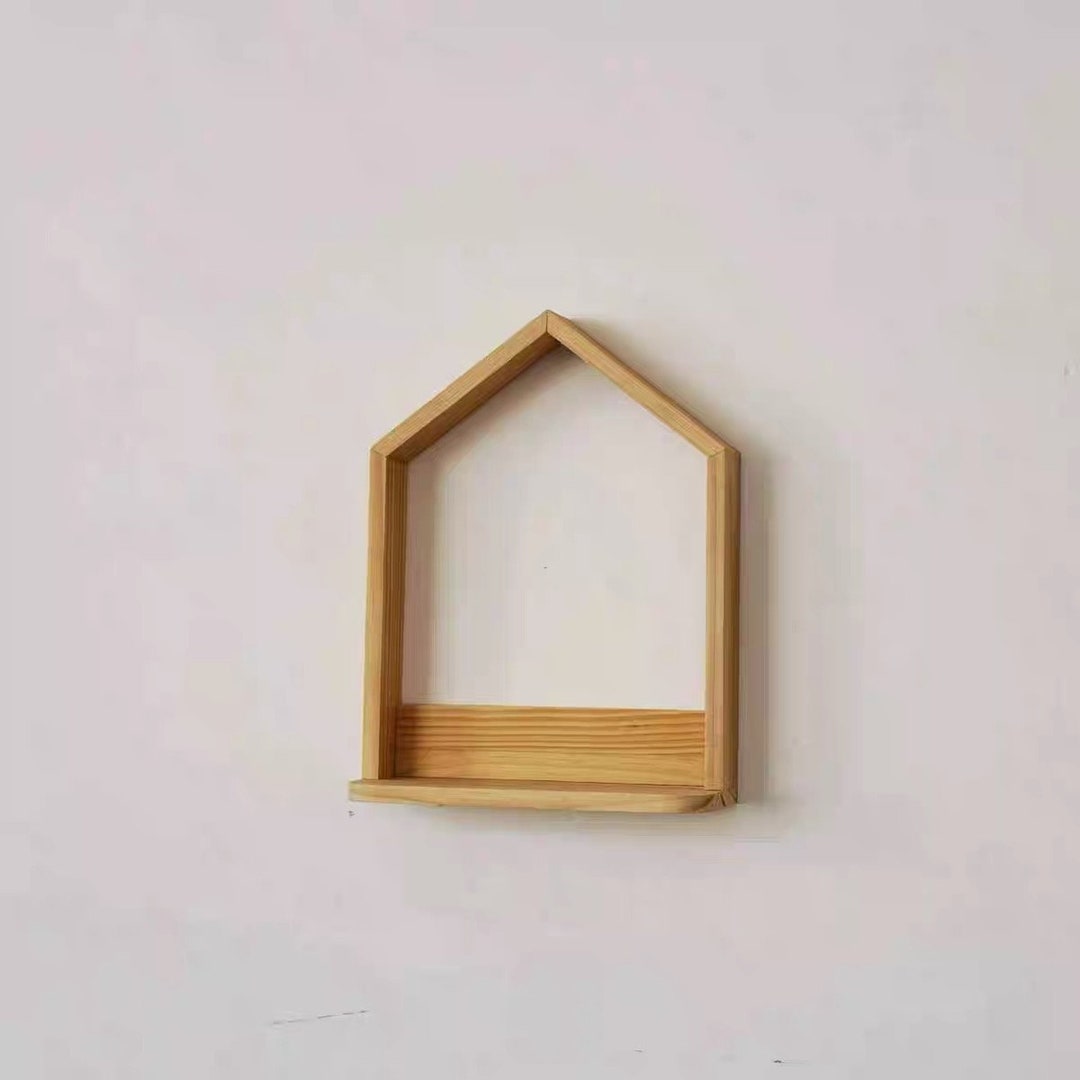 Creative Solid Wood Wall Shelves, Natural Wood Decorative Shelves - Etsy