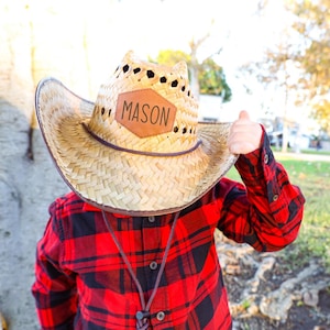 Kids Hat,Kids Cowboy Hat,Kids Cowboy Costume,Western Hat,Baby Cowboy Hat,Toddler Hat,Custom Toddler Hat,Leather Patch Hat,Child Hat