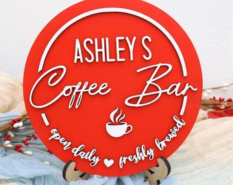 Coffee Bar Sign,V-Day Decor,Coffee Lover Gift,Wooden Cafe Sign,Personalized Coffee Sign,Gift for Coffee Lover,Wooden Coffee Sign